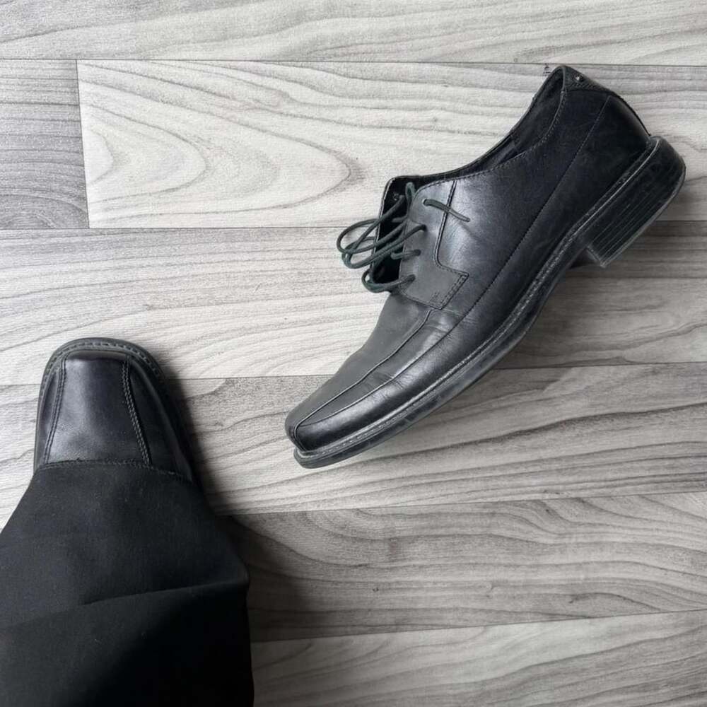 Rockport Oxford Shoes Mens 9 Black Leather Dress K70890